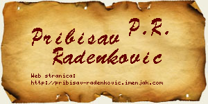 Pribisav Radenković vizit kartica